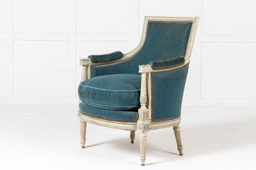 PAIR OF 19TH CENTURY FRENCH PAINTED ARMCHAIRS - ADDITIONAL PHOTO 6