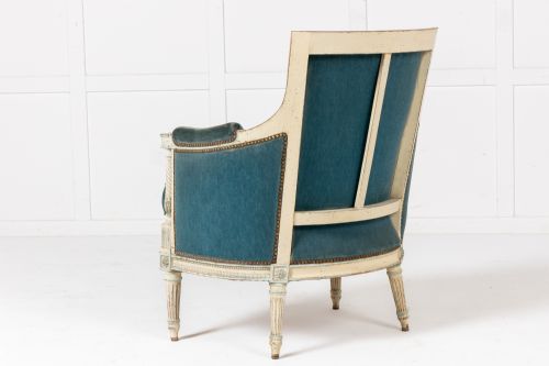 PAIR OF 19TH CENTURY FRENCH PAINTED ARMCHAIRS - ADDITIONAL PHOTO 7