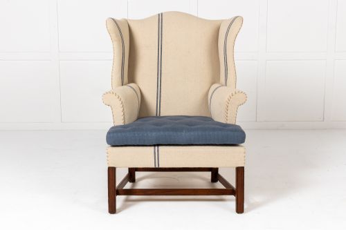 19TH CENTURY ENGLISH WING CHAIR - ADDITIONAL PHOTO 1