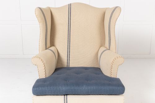 19TH CENTURY ENGLISH WING CHAIR - ADDITIONAL PHOTO 2