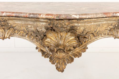 18TH CENTURY ITALIAN SILVER GILT CONSOLE TABLE - ADDITIONAL PHOTO 1