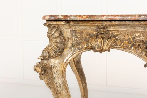 18TH CENTURY ITALIAN SILVER GILT CONSOLE TABLE - ADDITIONAL PHOTO 3