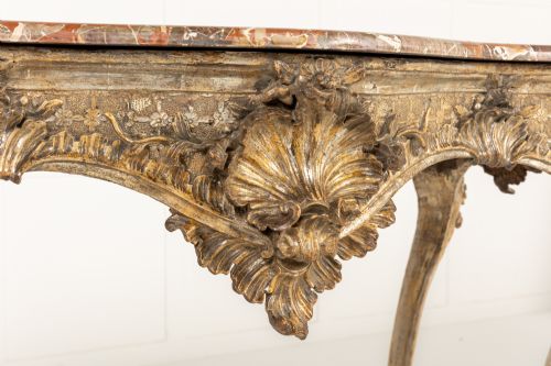 18TH CENTURY ITALIAN SILVER GILT CONSOLE TABLE - ADDITIONAL PHOTO 6
