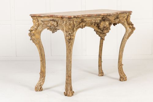 18TH CENTURY ITALIAN SILVER GILT CONSOLE TABLE - ADDITIONAL PHOTO 12