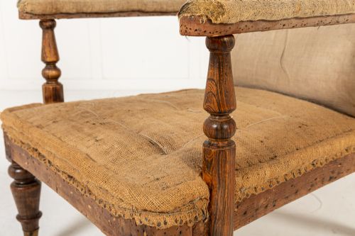 PAIR OF 19TH CENTURY ENGLISH FAUX ROSEWOOD LIBRARY ARMCHAIRS - ADDITIONAL PHOTO 4