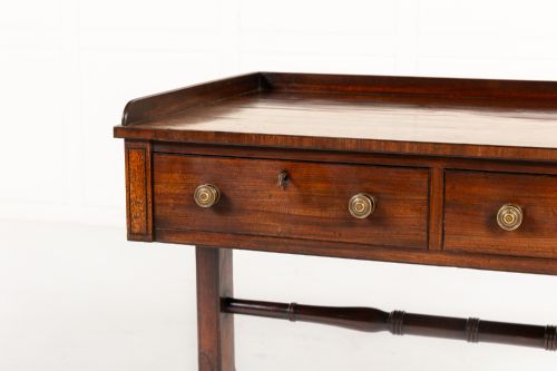 19TH CENTURY ENGLISH REGENCY MAHOGANY WRITING TABLESIDE TABLE - ADDITIONAL PHOTO 1