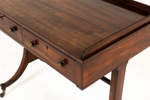 19TH CENTURY ENGLISH REGENCY MAHOGANY WRITING TABLESIDE TABLE - ADDITIONAL PHOTO 6