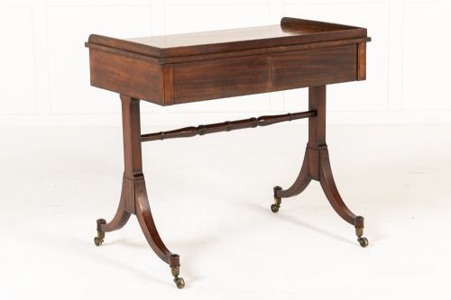 19TH CENTURY ENGLISH REGENCY MAHOGANY WRITING TABLESIDE TABLE - ADDITIONAL PHOTO 9