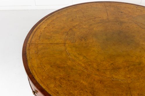 LARGE 19TH CENTURY ENGLISH REGENCY MAHOGANY DRUM TABLE - ADDITIONAL PHOTO 5