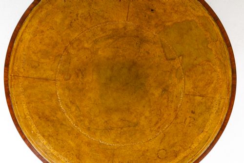 LARGE 19TH CENTURY ENGLISH REGENCY MAHOGANY DRUM TABLE - ADDITIONAL PHOTO 6