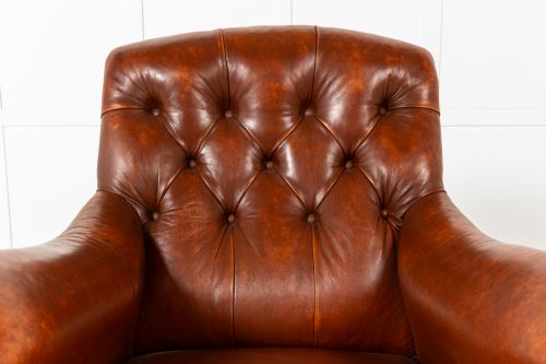 PAIR OF 19TH CENTURY ENGLISH HOWARD STYLE WALNUT ARMCHAIRS - ADDITIONAL PHOTO 3