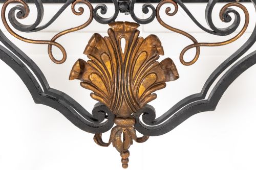 LARGE 19TH CENTURY FRENCH WROUGHT IRON CONSOLE - ADDITIONAL PHOTO 2