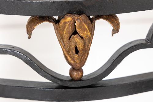 LARGE 19TH CENTURY FRENCH WROUGHT IRON CONSOLE - ADDITIONAL PHOTO 3