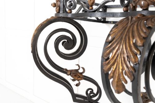 LARGE 19TH CENTURY FRENCH WROUGHT IRON CONSOLE - ADDITIONAL PHOTO 5