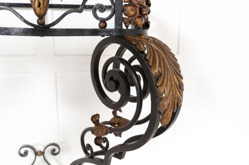 LARGE 19TH CENTURY FRENCH WROUGHT IRON CONSOLE - ADDITIONAL PHOTO 6