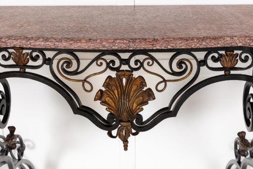 LARGE 19TH CENTURY FRENCH WROUGHT IRON CONSOLE - ADDITIONAL PHOTO 7