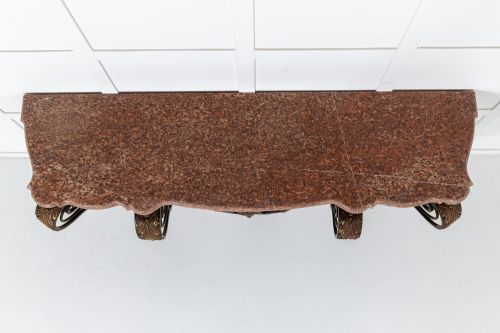 LARGE 19TH CENTURY FRENCH WROUGHT IRON CONSOLE - ADDITIONAL PHOTO 8