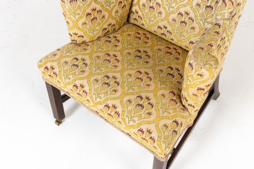 18TH CENTURY ENGLISH MAHOGANY WING ARMCHAIR - ADDITIONAL PHOTO 5