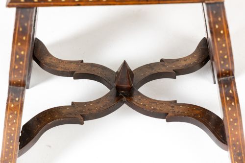PAIR OF 19TH CENTURY ITALIAN WALNUT HALL CHAIRS - ADDITIONAL PHOTO 8
