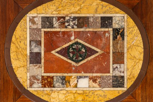 19TH CENTURY ENGLISH REGENCY ROSEWOOD SPECIMEN MARBLE TABLE - ADDITIONAL PHOTO 2