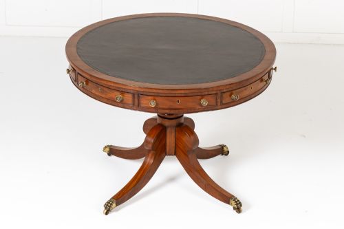19TH CENTURY ENGLISH REGENCY MAHOGANY DRUM TABLE - ADDITIONAL PHOTO 5