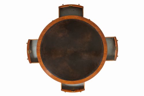 19TH CENTURY ENGLISH REGENCY MAHOGANY DRUM TABLE - ADDITIONAL PHOTO 7