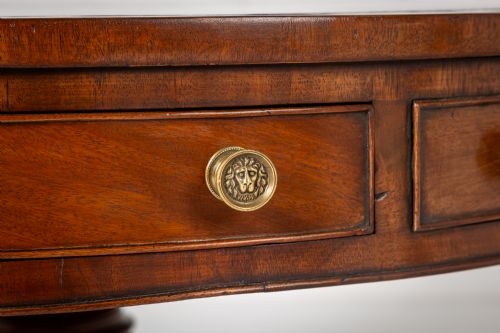 19TH CENTURY ENGLISH REGENCY MAHOGANY DRUM TABLE - ADDITIONAL PHOTO 9