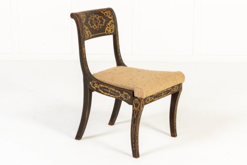 PAIR OF 19TH CENTURY ENGLISH REGENCY GILT DECORATED CHAIRS - ADDITIONAL PHOTO 3