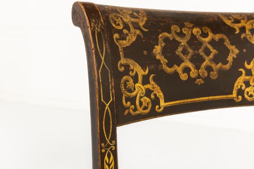 PAIR OF 19TH CENTURY ENGLISH REGENCY GILT DECORATED CHAIRS - ADDITIONAL PHOTO 5