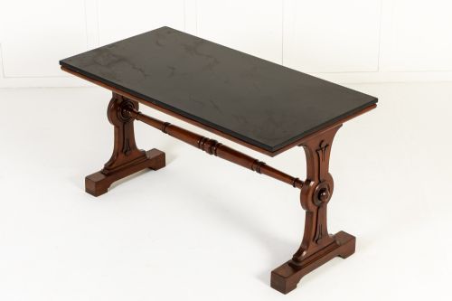 LARGE 19TH CENTURY ENGLISH MAHOGANY LIBRARY TABLE - ADDITIONAL PHOTO 1