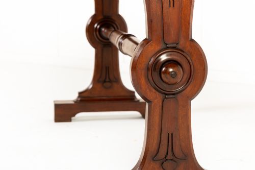 LARGE 19TH CENTURY ENGLISH MAHOGANY LIBRARY TABLE - ADDITIONAL PHOTO 6