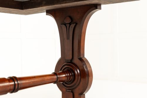 LARGE 19TH CENTURY ENGLISH MAHOGANY LIBRARY TABLE - ADDITIONAL PHOTO 10