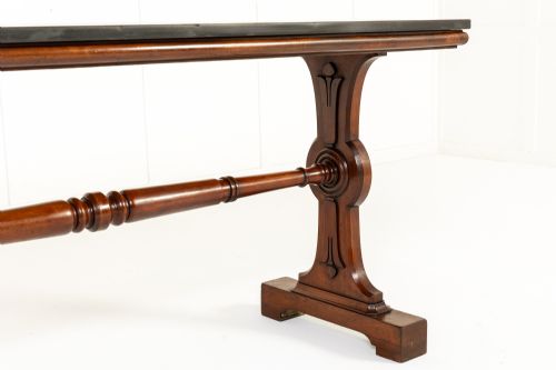LARGE 19TH CENTURY ENGLISH MAHOGANY LIBRARY TABLE - ADDITIONAL PHOTO 12