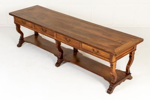 LARGE 19TH CENTURY ITALIAN WALNUT DRAPERS TABLE - ADDITIONAL PHOTO 1