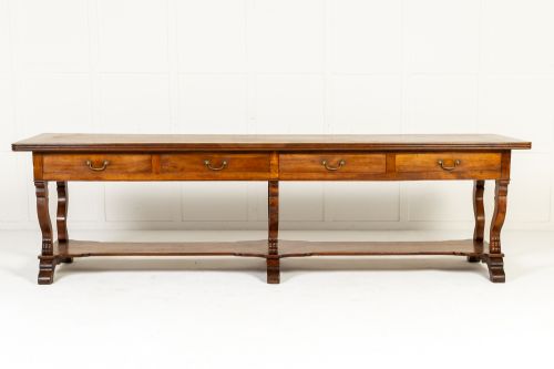 LARGE 19TH CENTURY ITALIAN WALNUT DRAPERS TABLE - ADDITIONAL PHOTO 3