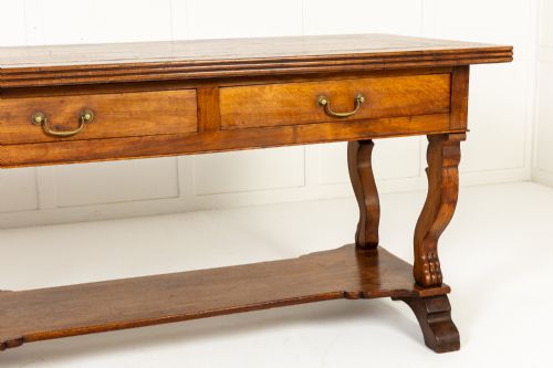 LARGE 19TH CENTURY ITALIAN WALNUT DRAPERS TABLE - ADDITIONAL PHOTO 5