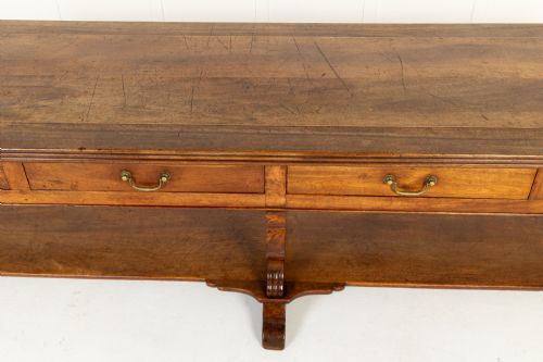 LARGE 19TH CENTURY ITALIAN WALNUT DRAPERS TABLE - ADDITIONAL PHOTO 7