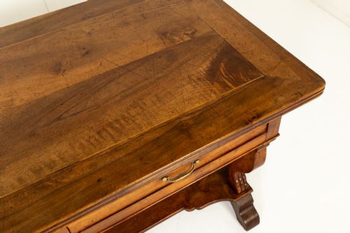 LARGE 19TH CENTURY ITALIAN WALNUT DRAPERS TABLE - ADDITIONAL PHOTO 9