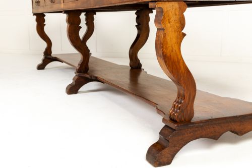 LARGE 19TH CENTURY ITALIAN WALNUT DRAPERS TABLE - ADDITIONAL PHOTO 11