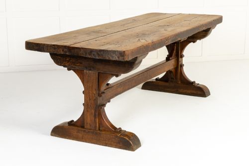 18TH CENTURY OAK AND BEECH REFECTORY TABLE - ADDITIONAL PHOTO 1