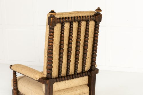LARGE 19TH CENTURY ENGLISH BOBBIN CHAIR - ADDITIONAL PHOTO 2