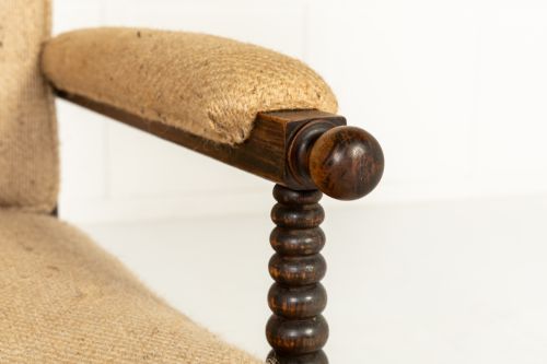 LARGE 19TH CENTURY ENGLISH BOBBIN CHAIR - ADDITIONAL PHOTO 5