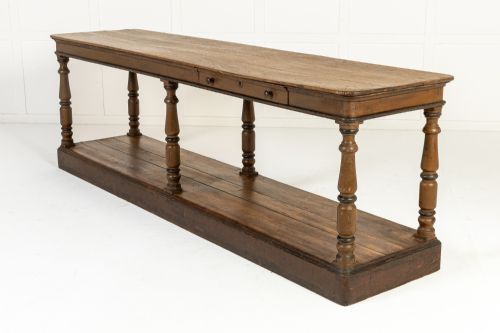 19th century rustic french oak drapers table - CATEGORY: ANTIQUE TABLES - DATED 19TH CENTURY
