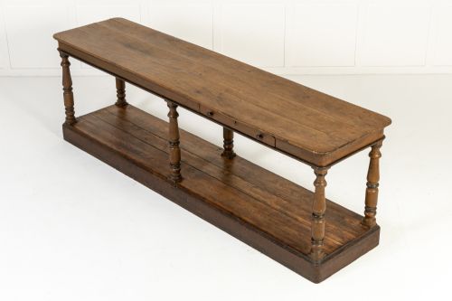 19TH CENTURY RUSTIC FRENCH OAK DRAPERS TABLE - ADDITIONAL PHOTO 1