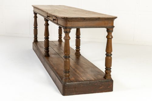 19TH CENTURY RUSTIC FRENCH OAK DRAPERS TABLE - ADDITIONAL PHOTO 2