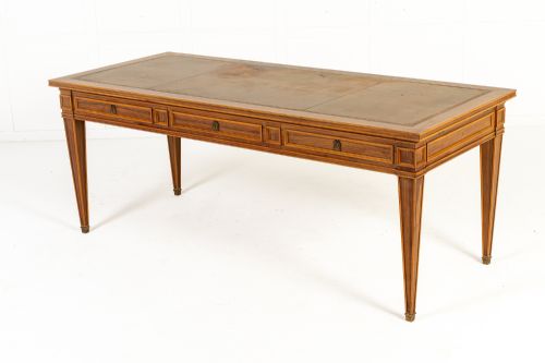 GRAND SCALE MID 20TH CENTURY ROSEWOOD BUREAU PLAT - ADDITIONAL PHOTO 9