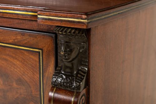 GRAND SCALE 19TH CENTURY ENGLISH REGENCY MAHOGANY SECRETAIRE BOOKCASE - ADDITIONAL PHOTO 4