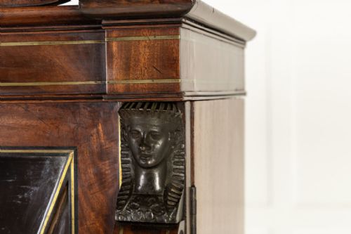 GRAND SCALE 19TH CENTURY ENGLISH REGENCY MAHOGANY SECRETAIRE BOOKCASE - ADDITIONAL PHOTO 17