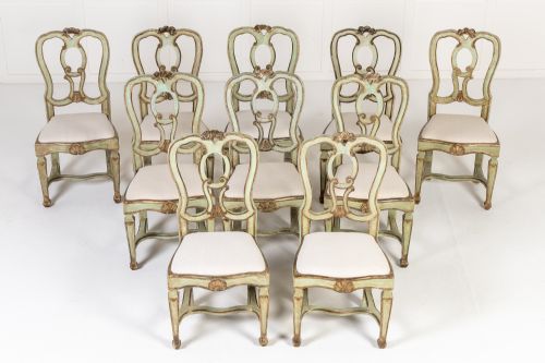 SET OF TEN 18TH CENTURY ITALIAN PAINTED CHAIRS - ADDITIONAL PHOTO 1