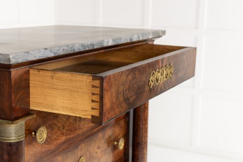 EARLY 19TH CENTURY FRENCH MAHOGANY SEMAINIER - ADDITIONAL PHOTO 2